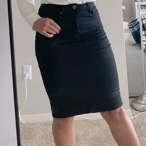 Denim Skirt Black